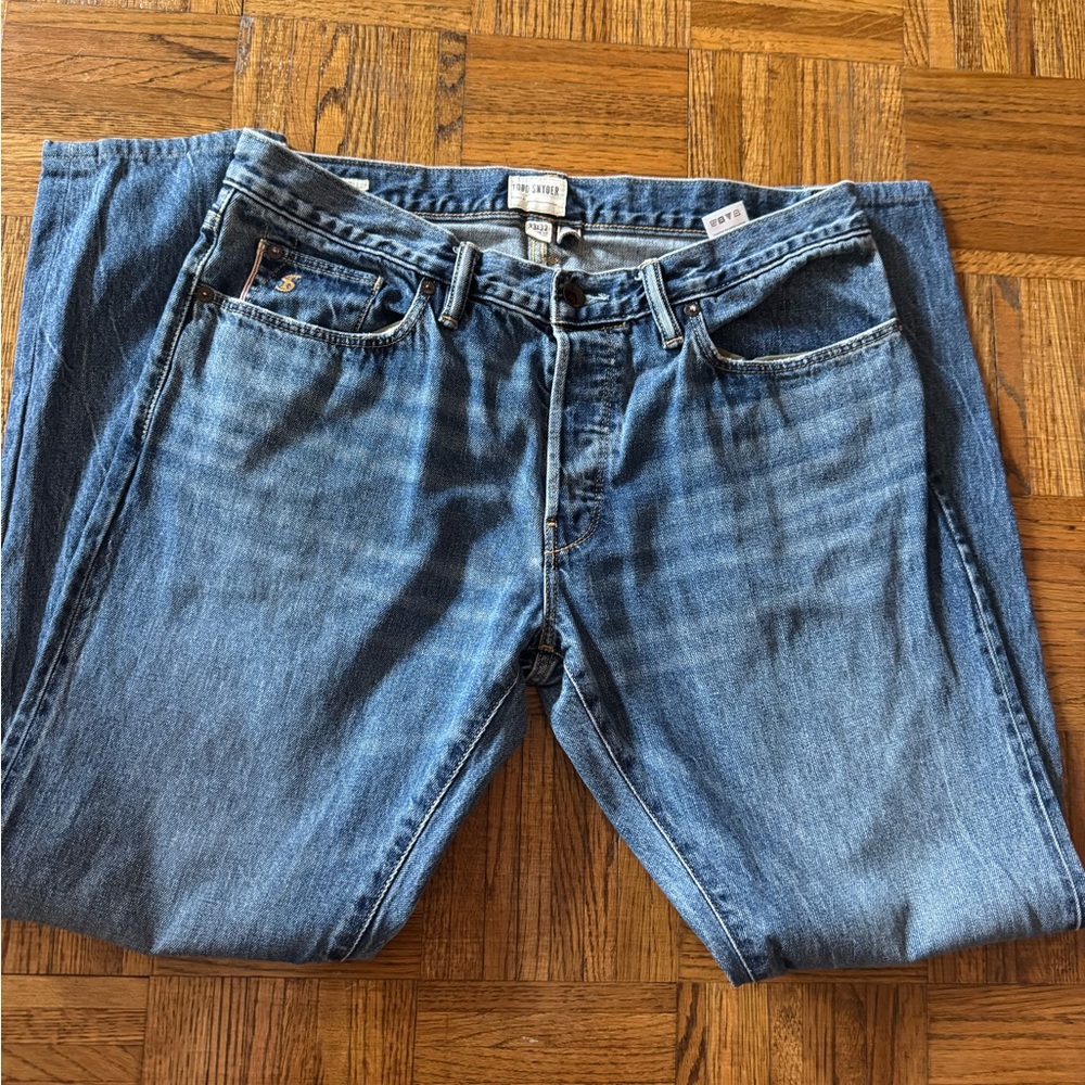Todd Snyder Blue Slim Men Jeans
